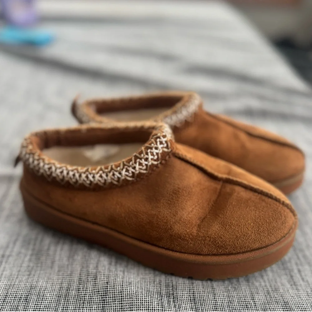 Cozy Tan Kids Moccasins